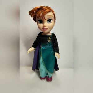 Disney Frozen Anna Doll in Teal and Black Outfit